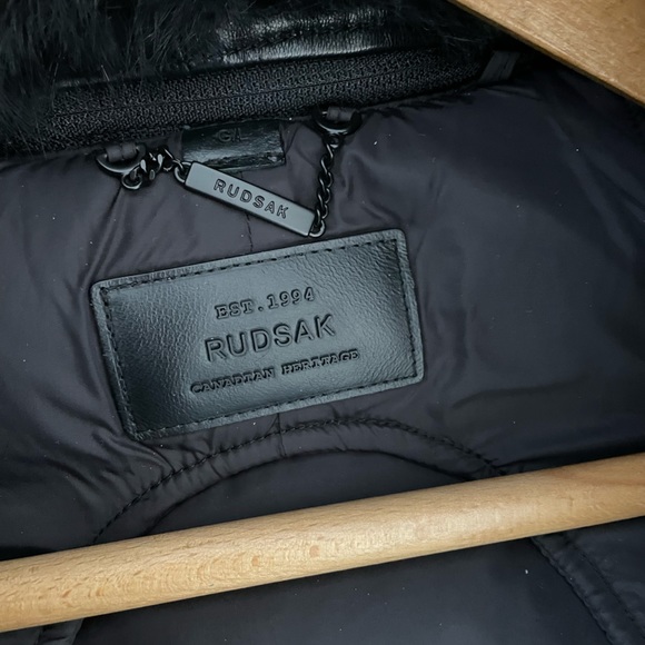 Rudsak Crawley Leather Down Bomber Jacket - Picture 9 of 11